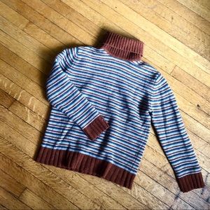 Vintage Striped Turtleneck Sweater
